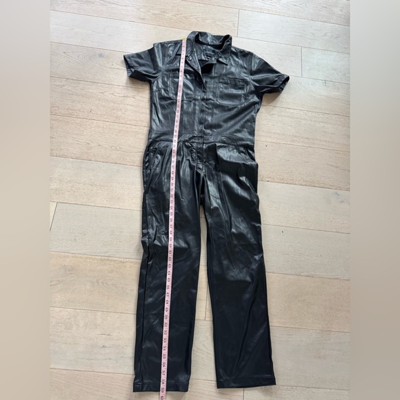 NWOT Wildfang Essential Coveralls, Black Vegan Leather, Large RARE HTF - Picture 11 of 13